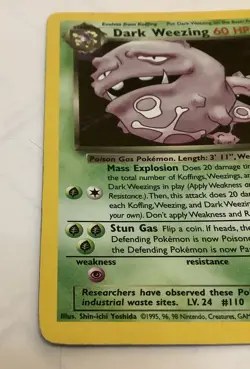 Pokemon TCG Dark Weezing Holo Pokemon Card Team Rocket - Image 2
