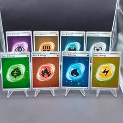 151 Energy Scarlet and Violet SVE Cosmos Holo Complete set of 8 Pokemon Cards - Image 1