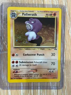 Poliwrath Neo Discovery Holo Rare Unlimited Pokemon TCG Card 9/75 - Image 1