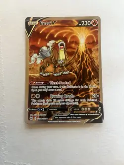 Pokemon Entei v Holo Ultra Rare TCG Card Crown Zenith Galarian Gallery GG36/GG70 - Image 1