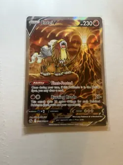 Pokemon Entei v Holo Ultra Rare TCG Card Crown Zenith Galarian Gallery GG36/GG70 - Image 4