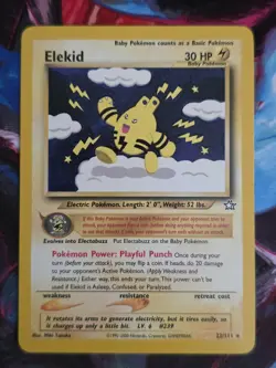 Elekid 22/111 Neo Genesis Unlimited Rare WOTC Vintage Pokemon Card - Image 1