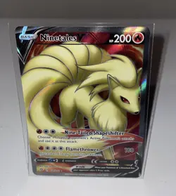 Ninetales V 177/192 Full Art Holo Rare Swsh02: Rebel Clash Pokemon Card TCG NM - Image 1