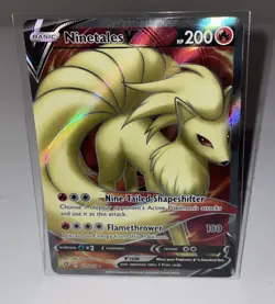 Ninetales V 177/192 Full Art Holo Rare Swsh02: Rebel Clash Pokemon Card TCG NM - Image 3