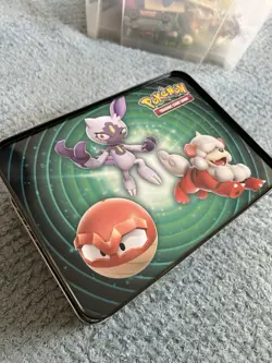 2022 Pokemon Nintendo Trading Card Game Tin Lunchbox Handle Case Storage Toy - Image 2