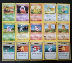 Pokemon Base Set Unlimited 15 Card Lot - Image 1