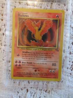 1999 POKEMON FOSSIL #27 MOLTRES AGS 4 CARD - Image 2