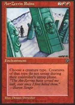 An-Zerrin Ruins Magic mtg Heavy Play, English Homelands x1 - Image 1