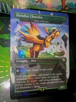 MTG Final Fantasy Paradise Chocobo Birds of paradise Borderless Foil NM - Image 1