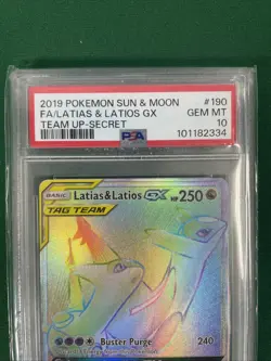 2019 Pokemon Latias & Latios GX Secret 190/181 Team Up PSA 10 - Image 2