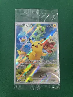 Pokemon Pikachu SVP 027 Scarlet & Violet Full Art Holo Black Star Promo Sealed - Image 1
