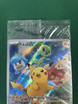 Pokemon Pikachu SVP 027 Scarlet & Violet Full Art Holo Black Star Promo Sealed - Image 2