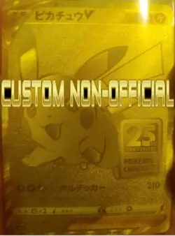 Pikachu V 001/015 25TH Anniversary Golden Promo 2021 Japanese Pokemon **CUST0M** - Image 1