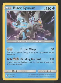 Black Kyurem 61/236 Holo Rare Pokemon SM - Cosmic Eclipse - Image 1