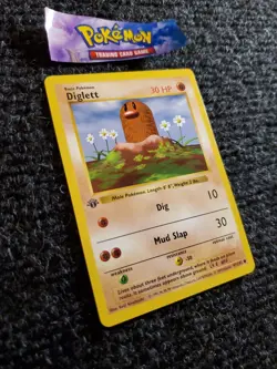 Diglett 47/102 1st Edition Shadowless Base Set 1999 Pokemon WOTC TCG NM+ - Image 3