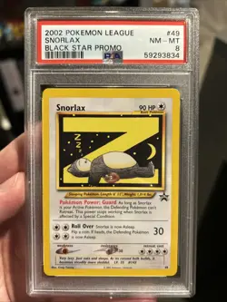 Pokemon 2002 Black Star Promo Snorlax #49 PSA 8 - Image 3