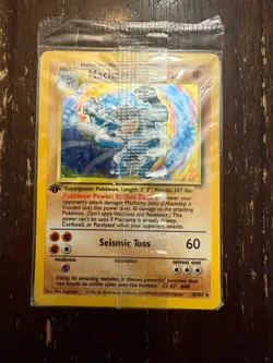Pokemon TCG Machamp Base Set 8/102 Holo 1st Edition Holo Rare Sealed - Image 1