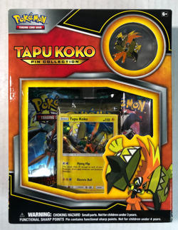 Pokemon TCG: Tapu Koko Pin Collection Box Sun & Moon Brand New Factory Sealed - Image 1