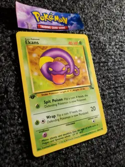 Pokemon TCG Ekans Fossil 46/62 1st Edition Wizards Base Set NM - Image 3