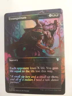 Exsanguinate (Borderless) #638 (Foil) (NM) Commander Masters CMM Magic MTG - Image 1
