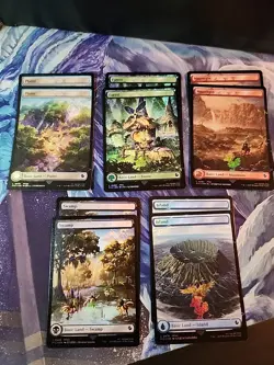 Chocobo Track ?Foil? Full Art BASIC LAND NM Final Fantasy MTG (Lot of 10) - Image 1