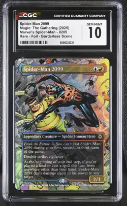 SPIDER-MAN 2099 Marvel's Spider-Man Borderless Foil Rare CGC 10 MTG - Image 1