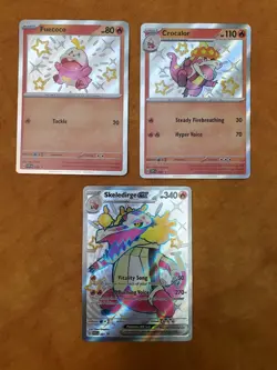 Shiny Skeledirge - Crocalor - Fuecoco - SVP 079 080 081 - Pokemon TCG Promo - Image 2