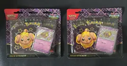 2x Pokemon Paldean Fates Tech Sticker Blister Fidough Promo New Six Total Packs - Image 1