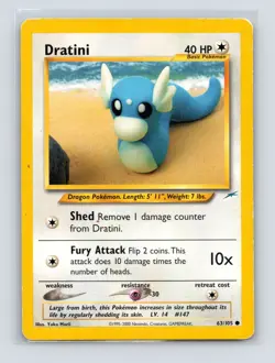 Pokemon TCG Dratini 063/105 Neo Destiny Unlimited MP - Image 1