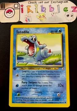 Totodile 81/111 NM 1st Edition Vintage Pokemon Card. Free Tracked Shipping! - Image 1