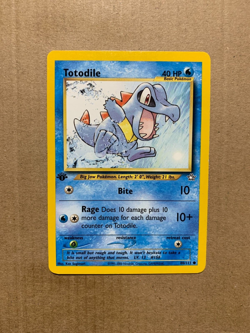 1st Edition Totodile 80/111 Neo Genesis - Common Pokemon Card - NM - Image 1