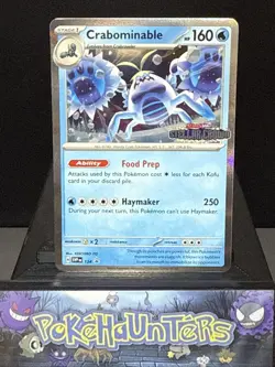 Pokemon Card Crabominable SVP134 Stellar Crown Prerelease Promo Holo Rare NM - Image 1