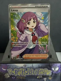 Pokemon Card Lacey 166/142 Stellar Crown Full Art Trainer Near Mint - Image 1