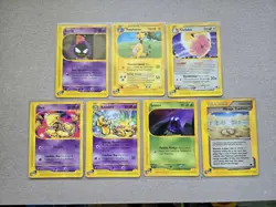 Lot Of 7 E-Reader Pokemon Cards Heavily Played Aquapolis Expedition Skyridge - Image 1