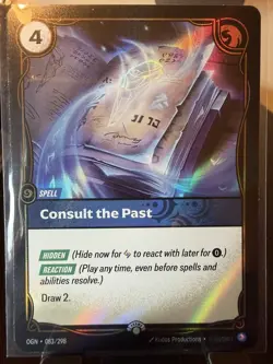 Riftbound Consult The Past Nexus Night Promo Card 083/298 - Image 1