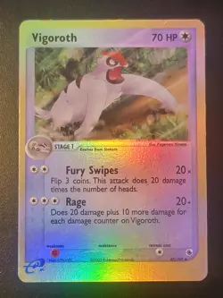Vigoroth 47/109 Reverse HOLO EX Ruby & Sapphire Pokemon Card E Series - Image 1