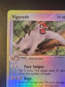 Vigoroth 47/109 Reverse HOLO EX Ruby & Sapphire Pokemon Card E Series - Image 2