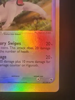 Vigoroth 47/109 Reverse HOLO EX Ruby & Sapphire Pokemon Card E Series - Image 4
