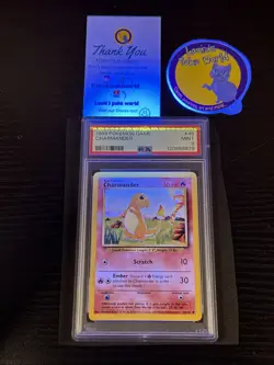 Pokemon TCG Charmander 1999 Base Set, Unlimited Common Card 46/102 PSA Mint 9 - Image 2