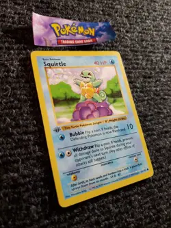 Squirtle - 63/102 - Common 1st Edition Base Set - Pokemon Card - LP - Image 3