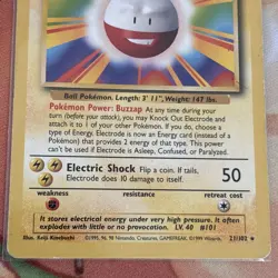 Pokemon TCG Electrode Base Set Card 21/102 - Image 3