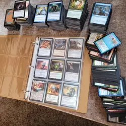 8 Pages of COMMANDER Cards Collection in Binder. And 1,000+ Bulk MTG Lot - Image 1