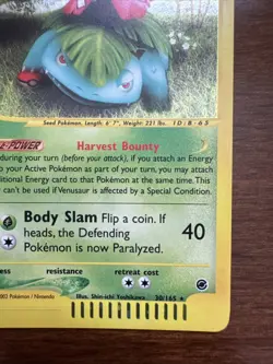 Pokemon Venusaur Expedition Base Set Holo Rare Card 30/165 (near mint condition) - Image 4