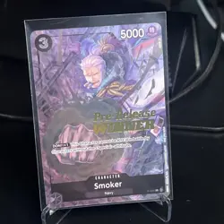 Smoker (Pre-Release) [Winner] P-025 One Piece Promotion Cards Foil ENGLISH - Image 1