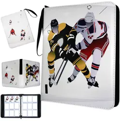 Hockey Card Binder, Trading Card Binder 9 Pocket with 50 Removable Sleeves Fi... - Image 1