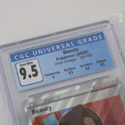 CGC 9.5 Beauty Trainer Pokemon TCG Vivid Voltage 181/185 Graded Slab Card Mint - Image 2