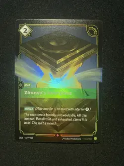 Riftbound League Of Legends Origins Foil Card OGN 077 Zhonyas Hourglass - Image 1