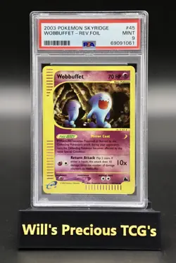 PSA 9 Wobbuffet 45/144 Skyridge 2003 Reverse Holo Pokemon Card E-Series WOTC - Image 1