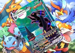 *CUST0M-MADE-SEE-DESCRPT* Pokemon Umbreon Shiny Card V Max Full Alt Art 215/203 - Image 1