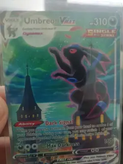 *CUST0M-MADE-SEE-DESCRPT* Pokemon Umbreon Shiny Card V Max Full Alt Art 215/203 - Image 3